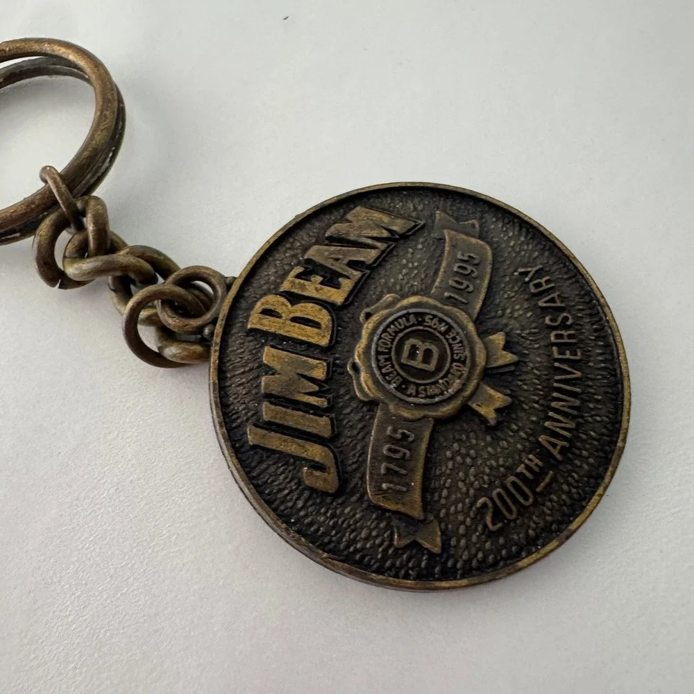 Jim Beam 200th Anniversary 1795 1995 Commemorative Metal Keychain‎